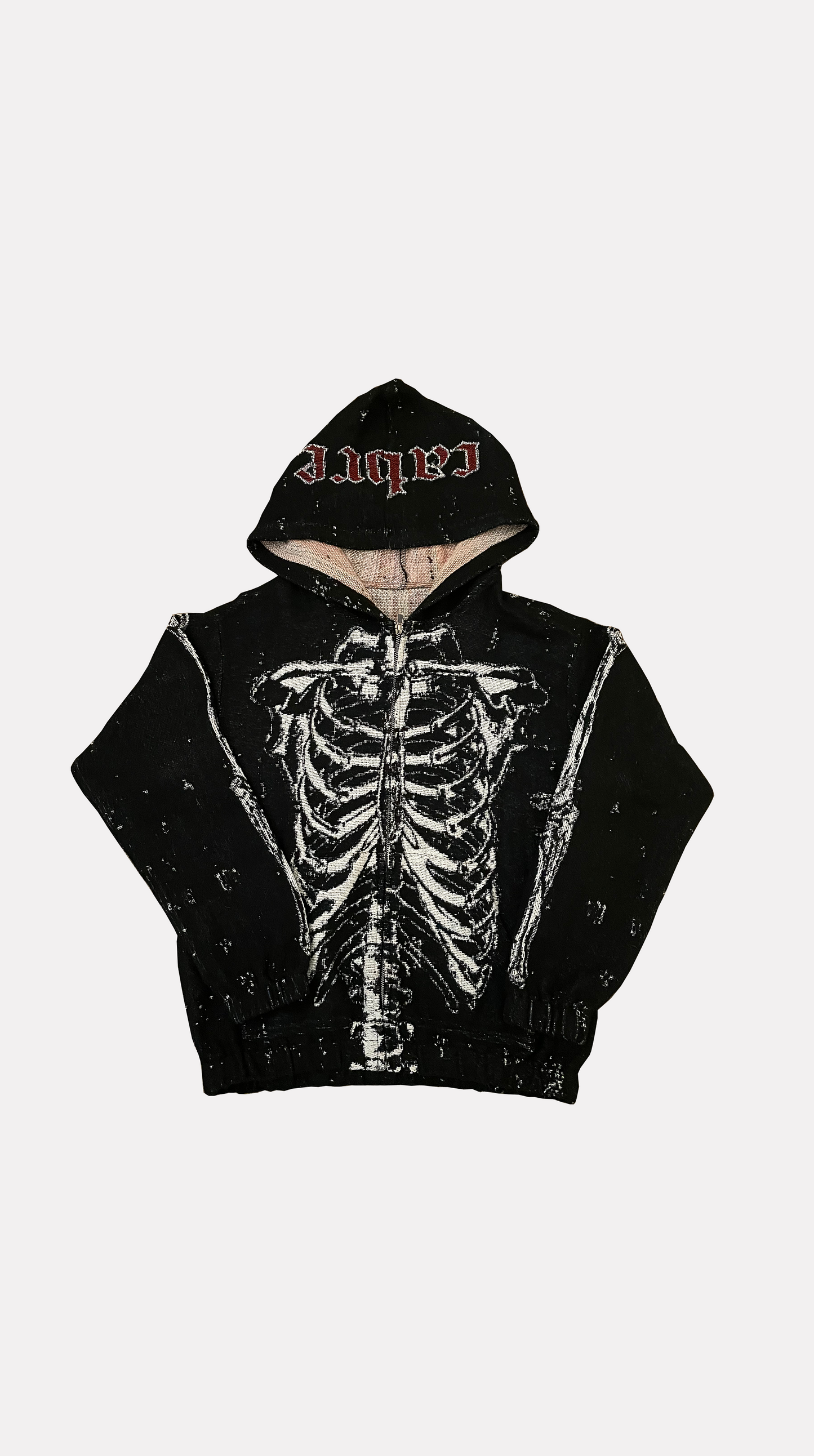 BONE ZIP HOODIE